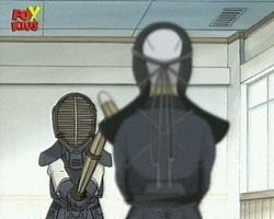 Cody faisant du kendo